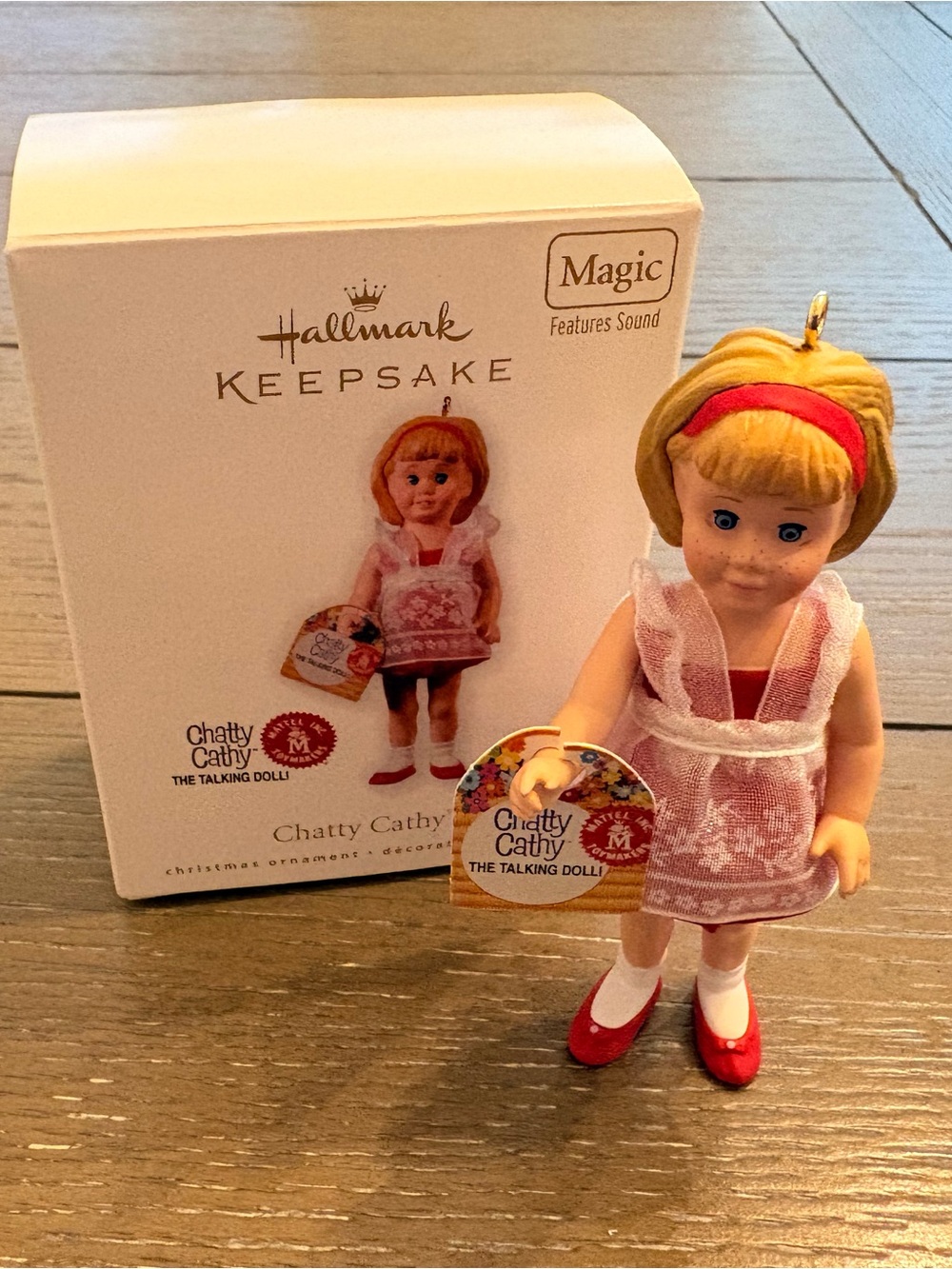 2010 Hallmark Keepsake Chatty Cathy Doll Ornament - Red & Blonde
